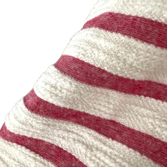 Free People Women's White Red Stripe Long Sleeve Full Zip Peplum Jacket SMALL - Picture 9 of 12